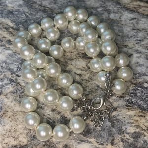 3 tier faux pearl bracelet